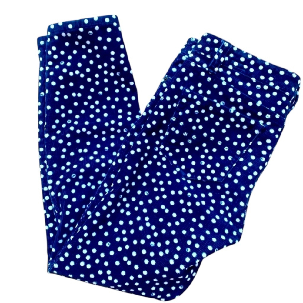 Vineyard Vines Corduroy Navy Polka Dot Pants Size 6